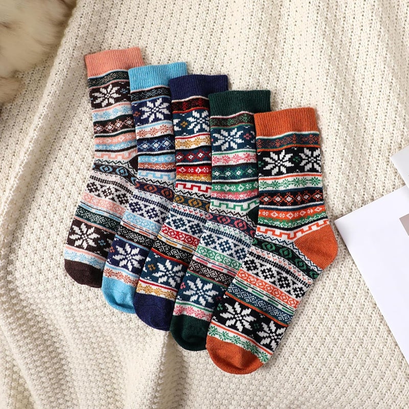 Pleneal Wool Socks for Women - Womens Wool Socks Winter Warm Cozy Knit Sock for Women Men - Image 2